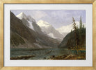 Albert Bierstadt Print, Canadian Rockies (Lake Louise) (ca. 1889) in a gold frame