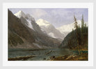 Albert Bierstadt Print, Canadian Rockies (Lake Louise) (ca. 1889) in a white frame