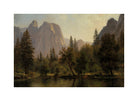 Albert Bierstadt Print, Cathedral Rocks, Yosemite Valley with a white border for rolled canvas