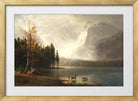 Albert Bierstadt Print, Estes Park, Colorado, Whyte’s Lake (circa 1877) in a gold frame