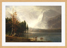 Albert Bierstadt Print, Estes Park, Colorado, Whyte’s Lake (circa 1877) in an oak frame
