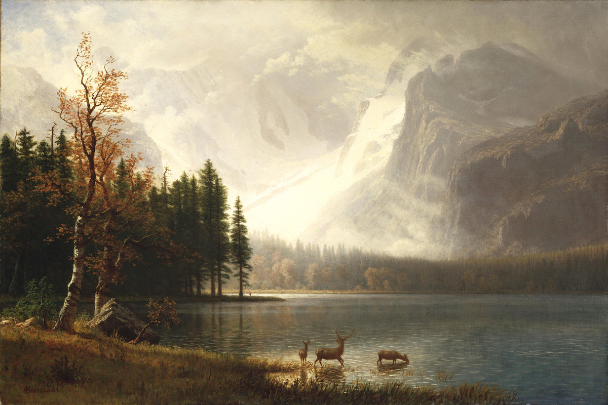 Albert Bierstadt Print, Estes Park, Colorado, Whyte’s Lake (circa 1877) as an unframed print