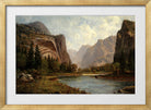 Albert Bierstadt Print, Gates of the Yosemite (ca. 1882) in a gold frame