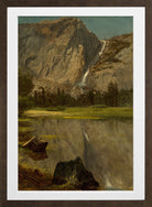 Albert Bierstadt Print, Hetch Hetchy Falls,California in a brown frame