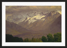 Albert Bierstadt Print, In the High Mountains in a black frame