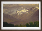 Albert Bierstadt Print, In the High Mountains in a brown frame