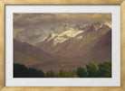 Albert Bierstadt Print, In the High Mountains in a gold frame