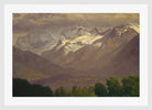 Albert Bierstadt Print, In the High Mountains in a white frame