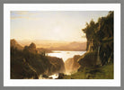 Albert Bierstadt Print, Island Lake, Wind River Range, Wyoming (1861) in a light grey frame