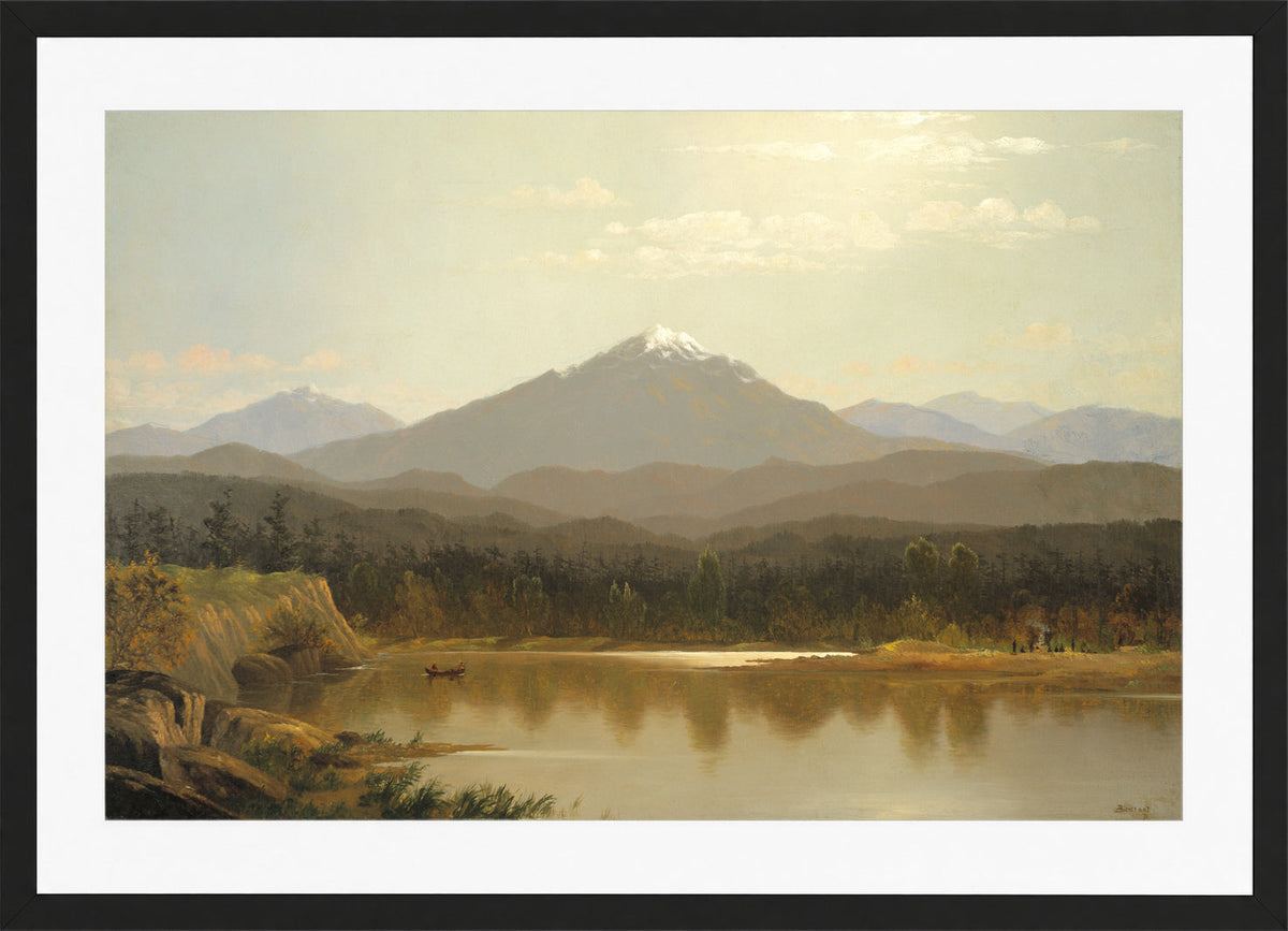 Albert Bierstadt Print, Laramie Peak (1870) in a black frame