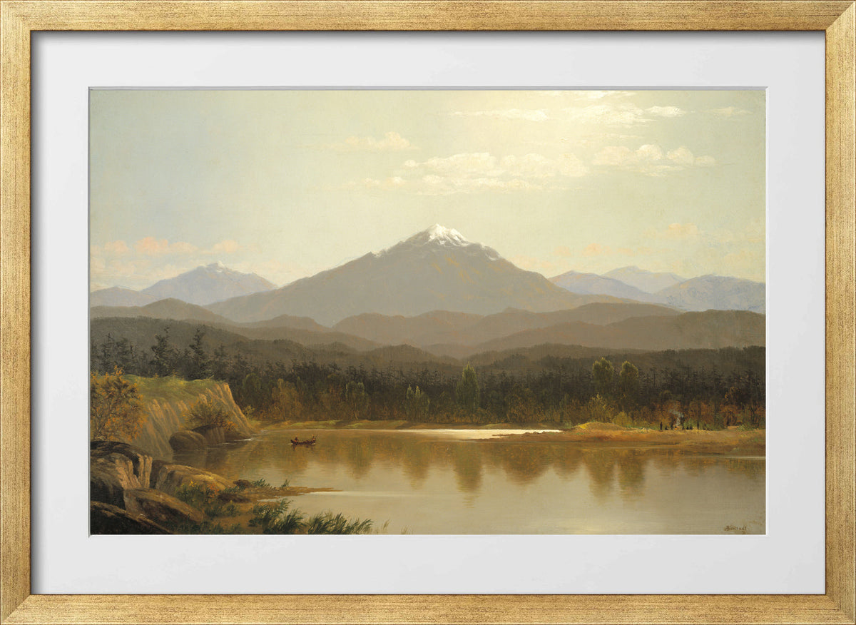 Albert Bierstadt Print, Laramie Peak (1870) in a gold frame
