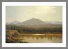 Albert Bierstadt Print, Laramie Peak (1870) in a light grey frame