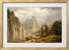 Albert Bierstadt Print, Merced River, Yosemite Valley in a gold frame