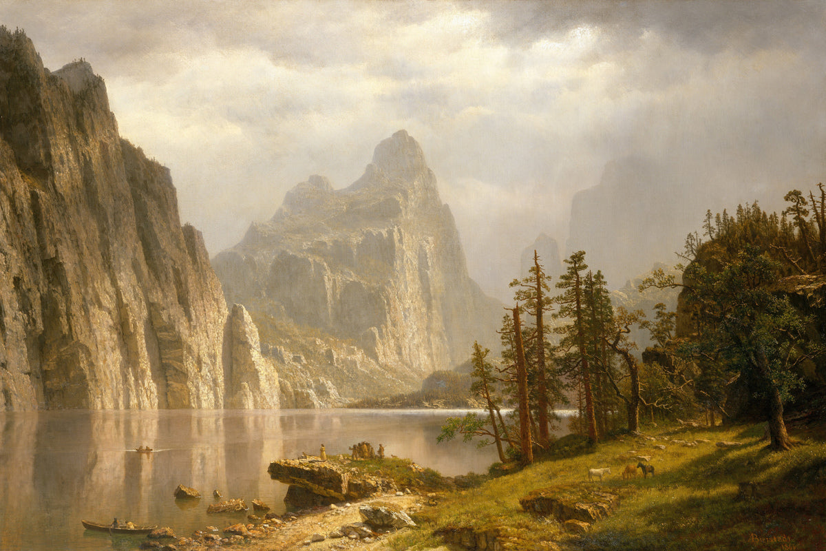 Albert Bierstadt Print, Merced River, Yosemite Valley as an unframed print