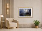 Albert Bierstadt Print, Mount Starr King, Yosemite displayed in an Art Deco interior
