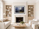 Albert Bierstadt Print, Mount Starr King, Yosemite displayed in a Scandinavian living room