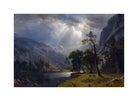 Albert Bierstadt Print, Mount Starr King, Yosemite with a white border for rolled canvas