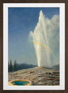 Albert Bierstadt Print, Old Faithful in a brown frame