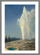 Albert Bierstadt Print, Old Faithful in a light grey frame