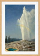 Albert Bierstadt Print, Old Faithful in an oak frame