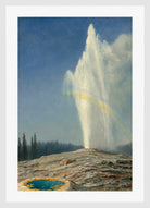 Albert Bierstadt Print, Old Faithful in a white frame