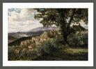 Albert Bierstadt Print, Olevano in a dark grey frame