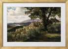 Albert Bierstadt Print, Olevano in a gold frame