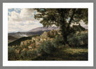 Albert Bierstadt Print, Olevano in a light grey frame