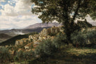 Albert Bierstadt Print, Olevano as an unframed print