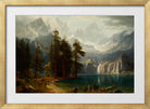 Albert Bierstadt Print, Sierra Nevada Albert Bierstadt circa 1871 in a gold frame