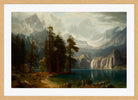 Albert Bierstadt Print, Sierra Nevada Albert Bierstadt circa 1871 in an oak frame