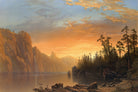 Albert Bierstadt Print, Sunset in California as an unframed print