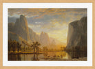 Albert Bierstadt Print, Valley of the Yosemite in an oak frame