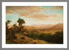 Albert Bierstadt Print, Wind River Country in a light grey frame