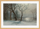 Albert Bierstadt Print, Winter In Yosemite in an oak frame