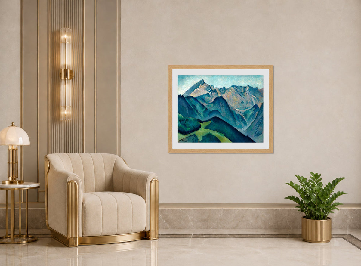 Blick auf die Alpspitze (c. 1932) by Alexander Kanoldt — art deco roomset