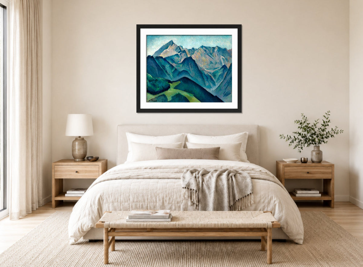 Blick auf die Alpspitze (c. 1932) by Alexander Kanoldt — bedroom
