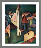 Die Kirche III (1920) by Alexander Kanoldt — light grey frame