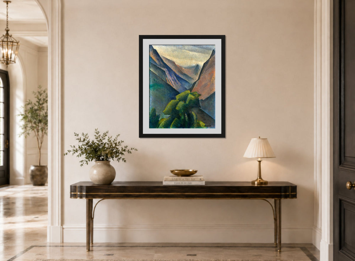 Gebirgsansicht (1930) by Alexander Kanoldt — hallway