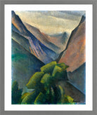 Gebirgsansicht (1930) by Alexander Kanoldt — light grey frame