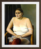 Halbakt II (1926) by Alexander Kanoldt — brown frame