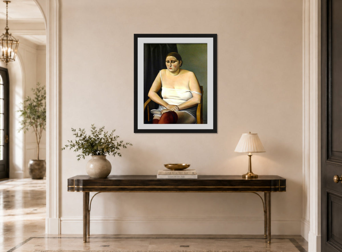 Halbakt II (1926) by Alexander Kanoldt — hallway