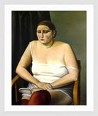 Halbakt II (1926) by Alexander Kanoldt — white frame