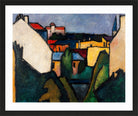 Häuser (1910) by Alexander Kanoldt — black frame