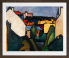 Häuser (1910) by Alexander Kanoldt — brown frame