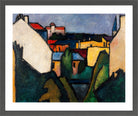 Häuser (1910) by Alexander Kanoldt — dark grey frame