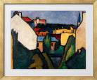 Häuser (1910) by Alexander Kanoldt — gold frame