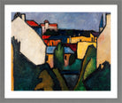 Häuser (1910) by Alexander Kanoldt — light grey frame