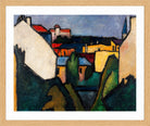 Häuser (1910) by Alexander Kanoldt — oak frame