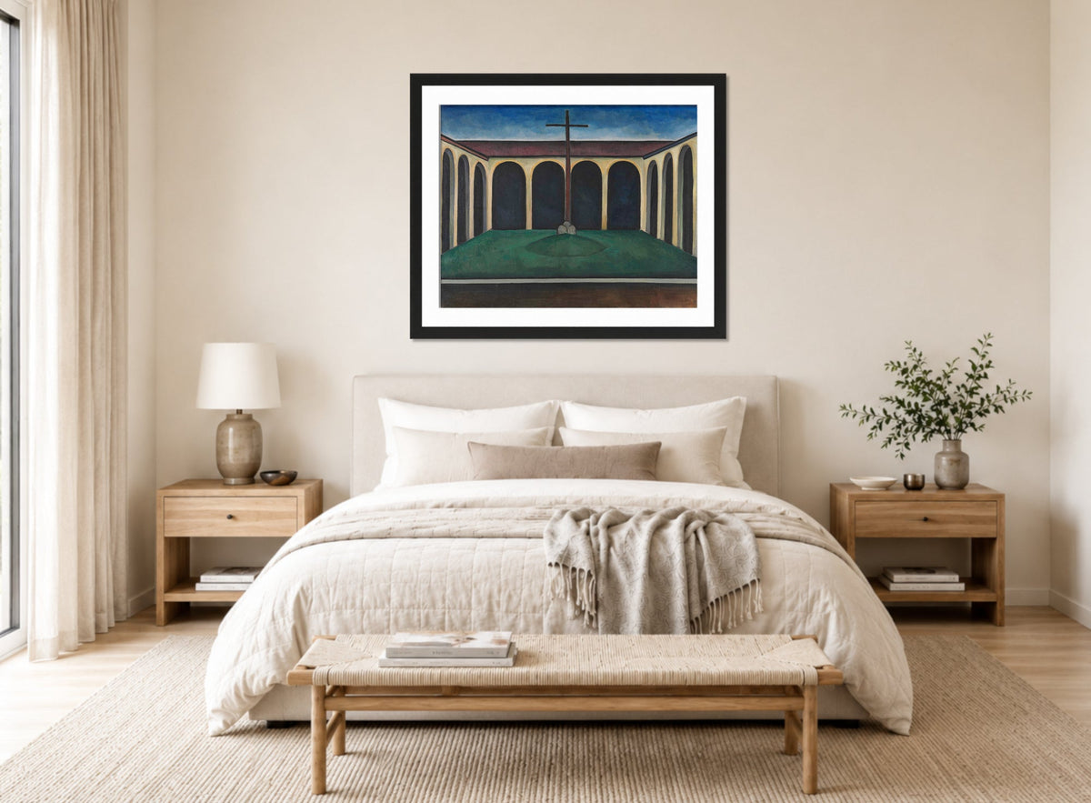 Kreuzgang I (1913) by Alexander Kanoldt — bedroom